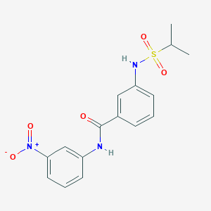molecular formula C16H17N3O5S B15431241 N-(3-Nitrophenyl)-3-[(propane-2-sulfonyl)amino]benzamide CAS No. 90233-80-0