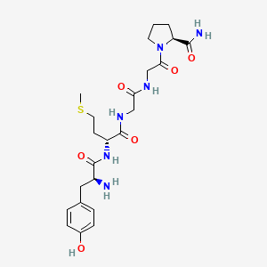 molecular formula C23H34N6O6S B15431288 L-Tyrosyl-D-methionylglycylglycyl-L-prolinamide CAS No. 88219-21-0