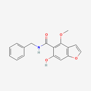 molecular formula C17H15NO4 B15431293 N-Benzyl-6-hydroxy-4-methoxy-1-benzofuran-5-carboxamide CAS No. 88258-53-1
