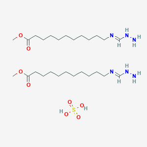 molecular formula C26H56N6O8S B15431336 Methyl 11-(hydrazinylmethylideneamino)undecanoate;sulfuric acid CAS No. 89790-33-0