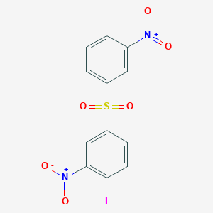 molecular formula C12H7IN2O6S B15431355 1-Iodo-2-nitro-4-(3-nitrobenzene-1-sulfonyl)benzene CAS No. 88519-46-4