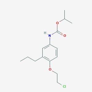 molecular formula C15H22ClNO3 B15431391 Propan-2-yl [4-(2-chloroethoxy)-3-propylphenyl]carbamate CAS No. 88715-51-9