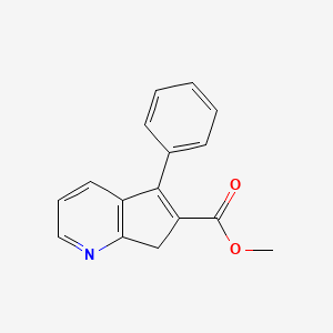 molecular formula C16H13NO2 B15431484 Methyl 5-phenyl-7H-cyclopenta[B]pyridine-6-carboxylate CAS No. 87988-18-9