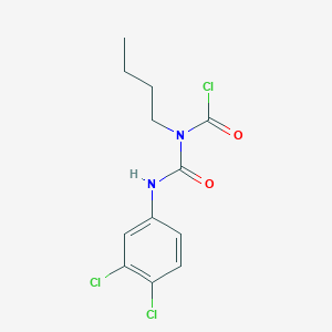 molecular formula C12H13Cl3N2O2 B15431491 Butyl[(3,4-dichlorophenyl)carbamoyl]carbamyl chloride CAS No. 89375-10-0