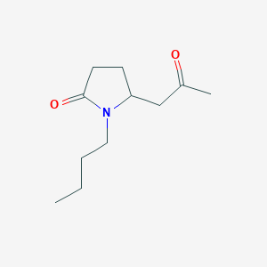 molecular formula C11H19NO2 B15431550 1-Butyl-5-(2-oxopropyl)pyrrolidin-2-one CAS No. 88460-87-1