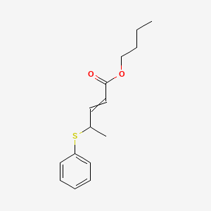 molecular formula C15H20O2S B15431577 Butyl 4-(phenylsulfanyl)pent-2-enoate CAS No. 88087-86-9