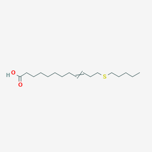 molecular formula C17H32O2S B15431601 12-(Pentylsulfanyl)dodec-9-enoic acid CAS No. 88462-47-9