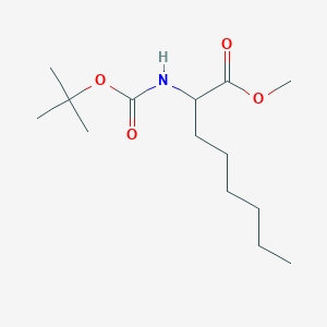 molecular formula C14H27NO4 B15431625 Methyl 2-[(tert-butoxycarbonyl)amino]octanoate CAS No. 87974-78-5