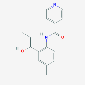 molecular formula C16H18N2O2 B15431742 N-[2-(1-Hydroxypropyl)-4-methylphenyl]pyridine-4-carboxamide CAS No. 88561-30-2