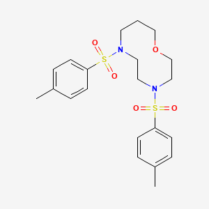 molecular formula C21H28N2O5S2 B15431760 4,7-Bis(4-methylbenzene-1-sulfonyl)-1,4,7-oxadiazecane CAS No. 89990-44-3