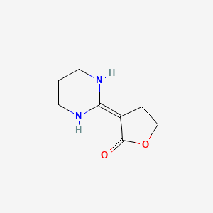 molecular formula C8H12N2O2 B15431822 3-(Tetrahydropyrimidin-2(1H)-ylidene)oxolan-2-one CAS No. 89810-18-4
