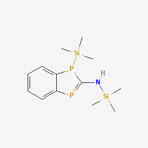 molecular formula C13H23NP2Si2 B15431870 N,1-Bis(trimethylsilyl)-1,3-dihydro-2H-1,3-benzodiphosphol-2-imine CAS No. 89982-97-8