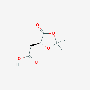 molecular formula C7H10O5 B015432 (S)-2-(2,2-Dimethyl-5-oxo-1,3-dioxolan-4-yl)acetic acid CAS No. 73991-95-4