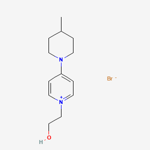 molecular formula C13H21BrN2O B15432074 1-(2-Hydroxyethyl)-4-(4-methylpiperidin-1-yl)pyridin-1-ium bromide CAS No. 89932-25-2