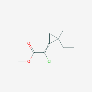 molecular formula C9H13ClO2 B15432170 Methyl chloro(2-ethyl-2-methylcyclopropylidene)acetate CAS No. 89879-13-0