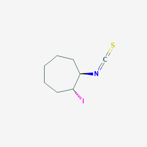 molecular formula C8H12INS B15432178 (1R,2R)-1-iodo-2-isothiocyanatocycloheptane CAS No. 88142-01-2