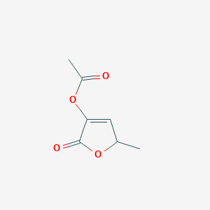 molecular formula C7H8O4 B15432182 5-Methyl-2-oxo-2,5-dihydrofuran-3-yl acetate CAS No. 87598-08-1