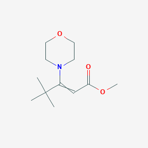 molecular formula C12H21NO3 B15432259 Methyl 4,4-dimethyl-3-(morpholin-4-yl)pent-2-enoate CAS No. 88652-99-7