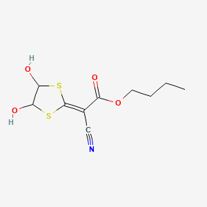 molecular formula C10H13NO4S2 B15432313 Butyl cyano(4,5-dihydroxy-1,3-dithiolan-2-ylidene)acetate CAS No. 89594-28-5