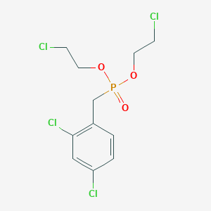 molecular formula C11H13Cl4O3P B15432398 Bis(2-chloroethyl) [(2,4-dichlorophenyl)methyl]phosphonate CAS No. 89986-95-8