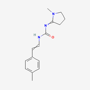molecular formula C15H19N3O B15432415 N-[2-(4-Methylphenyl)ethenyl]-N'-(1-methylpyrrolidin-2-ylidene)urea CAS No. 90120-10-8