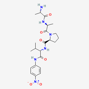 molecular formula C22H32N6O6 B15432503 L-Alanyl-L-alanyl-L-prolyl-N-(4-nitrophenyl)-L-valinamide CAS No. 90105-48-9