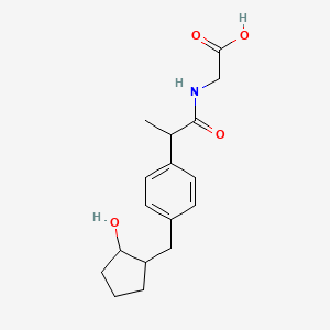 molecular formula C17H23NO4 B15432537 N-(2-{4-[(2-Hydroxycyclopentyl)methyl]phenyl}propanoyl)glycine CAS No. 88378-27-2