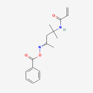 molecular formula C16H20N2O3 B15432542 N-{4-[(Benzoyloxy)imino]-2-methylpentan-2-yl}prop-2-enamide CAS No. 89932-80-9