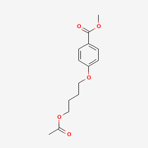 molecular formula C14H18O5 B15432588 Methyl 4-[4-(acetyloxy)butoxy]benzoate CAS No. 89880-75-1