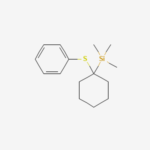 molecular formula C15H24SSi B15432600 Trimethyl[1-(phenylsulfanyl)cyclohexyl]silane CAS No. 89656-99-5