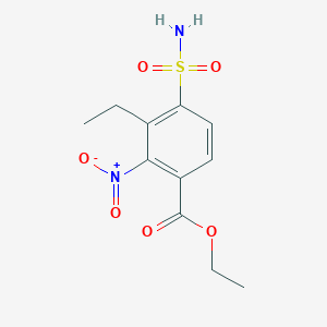 molecular formula C11H14N2O6S B15432665 Ethyl 3-ethyl-2-nitro-4-sulfamoylbenzoate CAS No. 88344-74-5