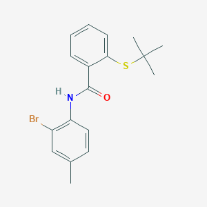 molecular formula C18H20BrNOS B15432678 N-(2-Bromo-4-methylphenyl)-2-(tert-butylsulfanyl)benzamide CAS No. 88312-85-0