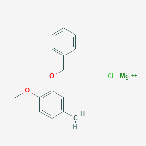 molecular formula C15H15ClMgO2 B15432689 Magnesium chloride [3-(benzyloxy)-4-methoxyphenyl]methanide (1/1/1) CAS No. 88185-18-6