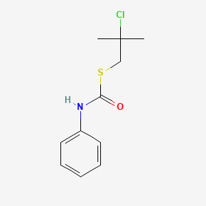 molecular formula C11H14ClNOS B15432697 S-(2-Chloro-2-methylpropyl) phenylcarbamothioate CAS No. 88476-41-9