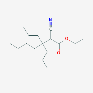 molecular formula C16H29NO2 B15432749 Ethyl 2-cyano-3,3-dipropylheptanoate CAS No. 88592-35-2