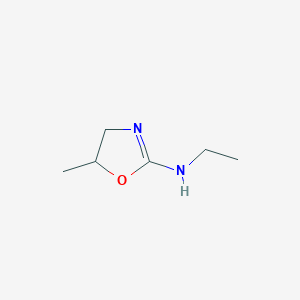 molecular formula C6H12N2O B15432769 N-Ethyl-5-methyl-4,5-dihydro-1,3-oxazol-2-amine CAS No. 89607-29-4