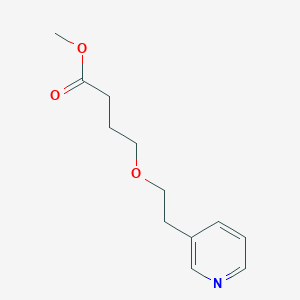 molecular formula C12H17NO3 B15432775 Methyl 4-[2-(pyridin-3-yl)ethoxy]butanoate CAS No. 90055-07-5