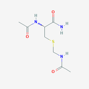 molecular formula C8H15N3O3S B15432789 Propanamide, 2-(acetylamino)-3-[[(acetylamino)methyl]thio]-, (R)- CAS No. 88530-33-0