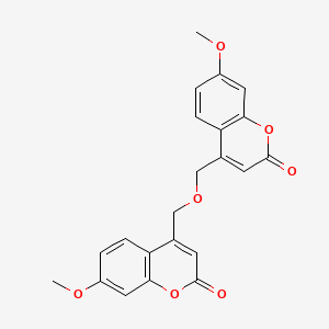 molecular formula C22H18O7 B15432874 4,4'-[Oxybis(methylene)]bis(7-methoxy-2H-1-benzopyran-2-one) CAS No. 88584-54-7
