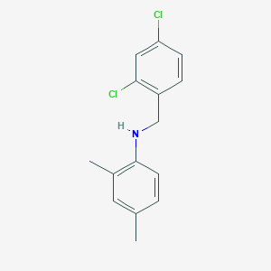 molecular formula C15H15Cl2N B15432906 N-[(2,4-Dichlorophenyl)methyl]-2,4-dimethylaniline CAS No. 88450-70-8