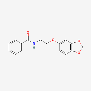 molecular formula C16H15NO4 B15433160 N-{2-[(2H-1,3-Benzodioxol-5-yl)oxy]ethyl}benzamide CAS No. 89718-73-0