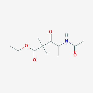 molecular formula C11H19NO4 B15433400 Ethyl 4-acetamido-2,2-dimethyl-3-oxopentanoate CAS No. 87883-44-1