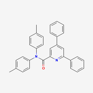 molecular formula C32H26N2O B15433415 N,N-Bis(4-methylphenyl)-4,6-diphenylpyridine-2-carboxamide CAS No. 89409-83-6