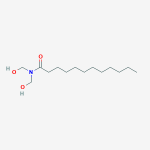 molecular formula C14H29NO3 B15434235 N,N-Bis(hydroxymethyl)dodecanamide CAS No. 82073-98-1