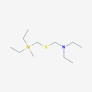 molecular formula C11H27NSSi B15434310 N-[({[Diethyl(methyl)silyl]methyl}sulfanyl)methyl]-N-ethylethanamine CAS No. 81633-91-2