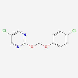 molecular formula C11H8Cl2N2O2 B15434331 5-Chloro-2-[(4-chlorophenoxy)methoxy]pyrimidine CAS No. 83767-92-4