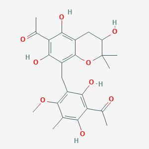 molecular formula C24H28O9 B154345 Isomallotochromanol CAS No. 126026-32-2