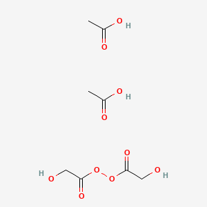 molecular formula C8H14O10 B15434556 acetic acid;(2-hydroxyacetyl) 2-hydroxyethaneperoxoate CAS No. 84055-94-7