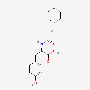 molecular formula C18H25NO4 B15435248 N-beta-Cyclohexylpropionyl-L-tyrosine CAS No. 82906-18-1