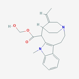 molecular formula C21H26N2O3 B154353 3,7-Secocuran-16-carboxylic acid, 2,7,19,20-tetradehydro-17-hydroxy-, methyl ester, (19E)- CAS No. 10012-73-4